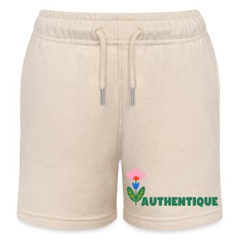 AUTHENTIQUE - Marque de vêtements bio engagée - Short de jogging enfant bio Stanley/Stella - écru doux - Devant