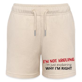 I'm not arguing, I'm just explaining why I'm right - Kids Organic Sweat Shorts by Stanley/Stella - soft Ecru - Front