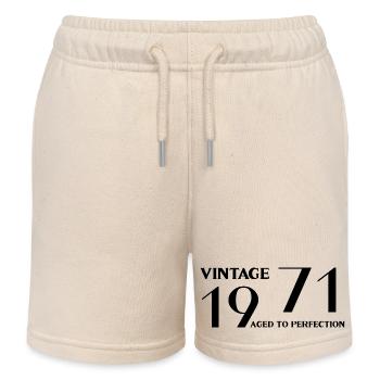 Vintage 1971 aged to perfection - Short de jogging enfant bio Stanley/Stella - écru doux - Devant