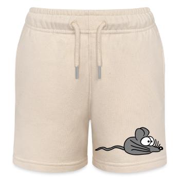 Maus Mäuschen Süße Kleine Ratte Nager Freundlich - Kinder Organic Joggingshorts Mini Bolter von Stanley/Stella - Natur - Vorne