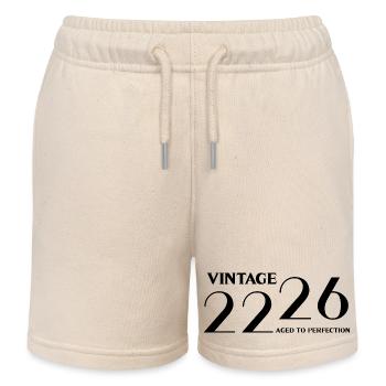 Vintage 2026 aged to perfection - Kids Organic Sweat Shorts by Stanley/Stella - soft Ecru - Front