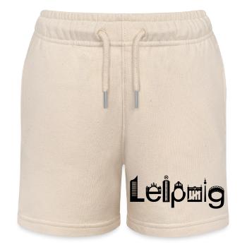 Leipzig Skyline with Landmarks - Kids Organic Sweat Shorts by Stanley/Stella - soft Ecru - Front