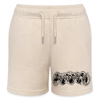 Vintage bows unusual lines - Kids Organic Sweat Shorts by Stanley/Stella - soft Ecru - Front
