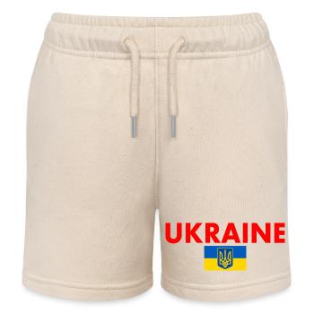 Ukraine - Kinder Organic Joggingshorts Mini Bolter von Stanley/Stella - Natur - Vorne