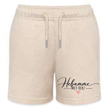 Hebamme mit Herz - Kinder Organic Joggingshorts Mini Bolter von Stanley/Stella - Natur - Vorne
