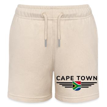 Cape Town T-Shirt for Fans and Explorers - Kids Organic Sweat Shorts by Stanley/Stella - soft Ecru - Front