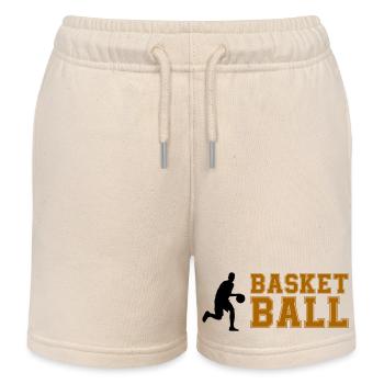 basket-ball - Short de jogging enfant bio Stanley/Stella - écru doux - Devant