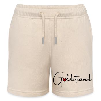 Goldstrand Herz Urlaub - Kinder Organic Joggingshorts Mini Bolter von Stanley/Stella - Natur - Vorne