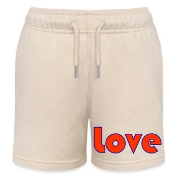 LIEBE. PAAR. ICH HABE GERADE GEHEIRATET. Junggesellinnenabschied. HEILIGER VALENTINSTAG. - Kinder Organic Joggingshorts Mini Bolter von Stanley/Stella - Natur - Vorne