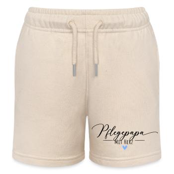 Pflegepapa mit Herz - Kinder Organic Joggingshorts Mini Bolter von Stanley/Stella - Natur - Vorne