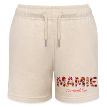Granny Floral Fun - Geschenkidee - Kinder Organic Joggingshorts Mini Bolter von Stanley/Stella - Natur - Vorne