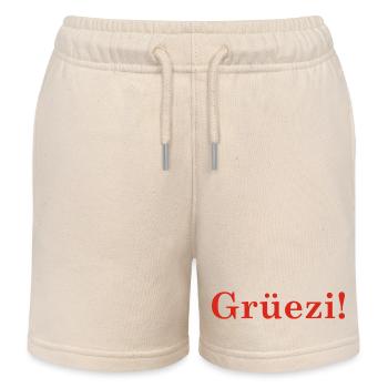 Grüezi - Schweiz - Switzerland - Swiss - Suisse - Kinder Organic Joggingshorts Mini Bolter von Stanley/Stella - Natur - Vorne