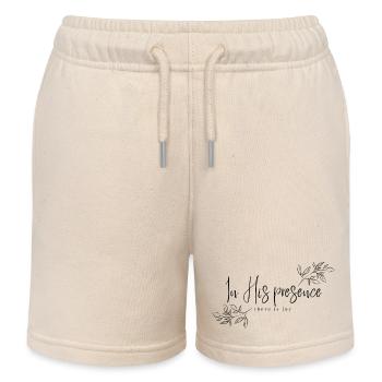 Freude in Gottes Gegenwart - Kinder Organic Joggingshorts Mini Bolter von Stanley/Stella - Natur - Vorne