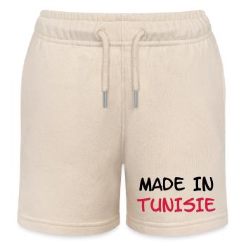 Made in Tunisie - Short de jogging enfant bio Stanley/Stella - écru doux - Devant