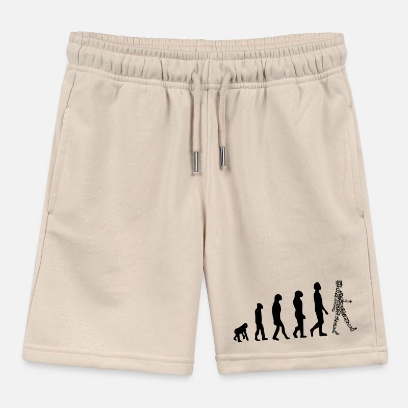 Evolution QR code - Humour pass sanitaire Short de jogging enfant bio Stanley/Stella