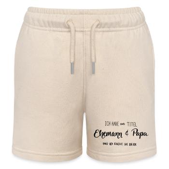 Ehemann & Papa - Kinder Organic Joggingshorts Mini Bolter von Stanley/Stella - Natur - Vorne