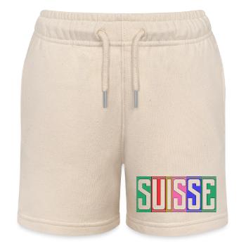 SCHWEIZ. HUMOR. LAND. FLAGGE. GENF. LAUSANNE - Kinder Organic Joggingshorts Mini Bolter von Stanley/Stella - Natur - Vorne