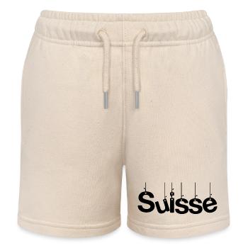 SCHWEIZ. LAND. GENF. HUMOR. FLAGGE - Kinder Organic Joggingshorts Mini Bolter von Stanley/Stella - Natur - Vorne