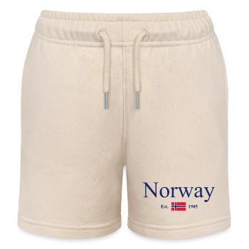 Norway - Norge - Norwegen - Flagge - Skandinavien - Kinder Organic Joggingshorts Mini Bolter von Stanley/Stella - Natur - Vorne