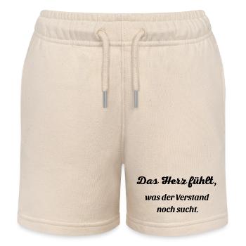 The heart feels - Kids Organic Sweat Shorts by Stanley/Stella - soft Ecru - Front