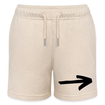 Schlichter Pfeil zum selbst gestalten - Kinder Organic Joggingshorts Mini Bolter von Stanley/Stella - Natur - Vorne