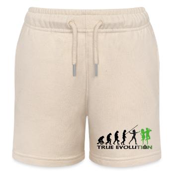 Evolution towards traditional Irish dance - Kids Organic Sweat Shorts by Stanley/Stella - soft Ecru - Front