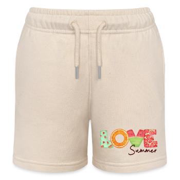 Love Summer  - Kids Organic Sweat Shorts by Stanley/Stella - soft Ecru - Front