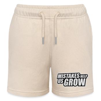 Mistakes Help Us Grow Lustig Motivational Wachstum - Kinder Organic Joggingshorts Mini Bolter von Stanley/Stella - Natur - Vorne