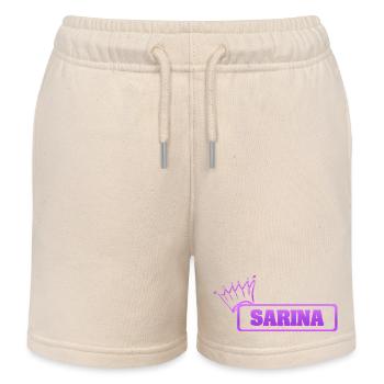 Sarina als Maedchen - Kinder Organic Joggingshorts Mini Bolter von Stanley/Stella - Natur - Vorne