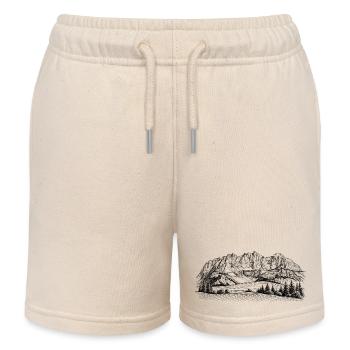 Wilder Kaiser Silhouette | Kaisergebirge Design |  - Kinder Organic Joggingshorts Mini Bolter von Stanley/Stella - Natur - Vorne