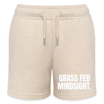 GRASS-FED MINDSET | Carnivore Ancestral Lifestyle - Kids Organic Sweat Shorts by Stanley/Stella - soft Ecru - Front