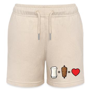 Ayran + Döner = Love - Kinder Organic Joggingshorts Mini Bolter von Stanley/Stella - Natur - Vorne