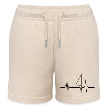Segelboot Heartbeat Segelboot - Kinder Organic Joggingshorts Mini Bolter von Stanley/Stella - Natur - Vorne