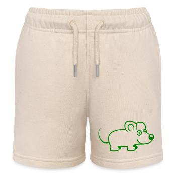 Maus Mäuschen Süße Kleine Ratte Nager Freundlich - Kinder Organic Joggingshorts Mini Bolter von Stanley/Stella - Natur - Vorne