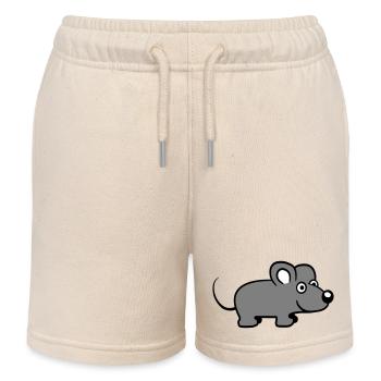 Maus Mäuschen Süße Kleine Ratte Nager Freundlich - Kinder Organic Joggingshorts Mini Bolter von Stanley/Stella - Natur - Vorne