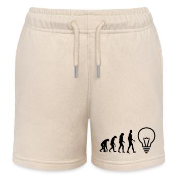 Electrician Electricity Elektriker Electricien Job - Kids Organic Sweat Shorts by Stanley/Stella - soft Ecru - Front