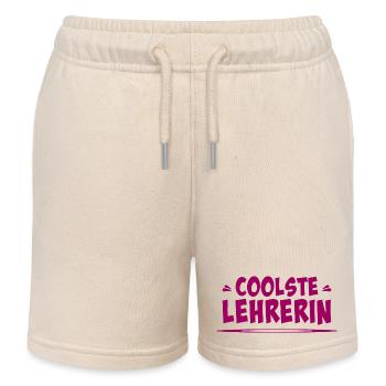 coolste lehrerin - Kinder Organic Joggingshorts Mini Bolter von Stanley/Stella - Natur - Vorne
