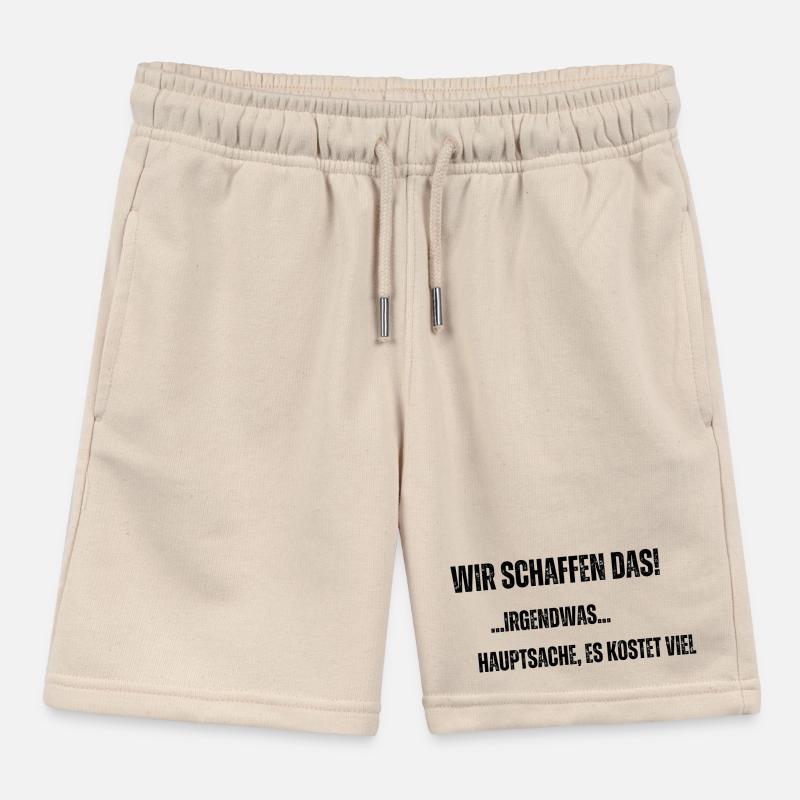 We can do it Kids Organic Sweat Shorts by Stanley/Stella