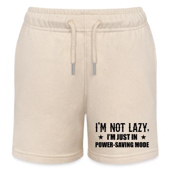 I'm not lazy economy mode - Kids Organic Sweat Shorts by Stanley/Stella - soft Ecru - Front