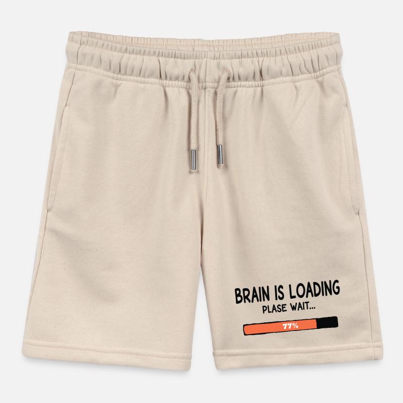 Brain Is Loading Please Wait Lustiger Spruch Kids Organic Sweat Shorts by Stanley/Stella