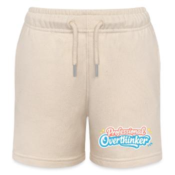 PROFESSIONAL OVERTHINKER VINTAGE - Kids Organic Sweat Shorts by Stanley/Stella - soft Ecru - Front