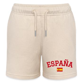 Drapeau espagnol : dessin rouge - Short de jogging enfant bio Stanley/Stella - écru doux - Devant