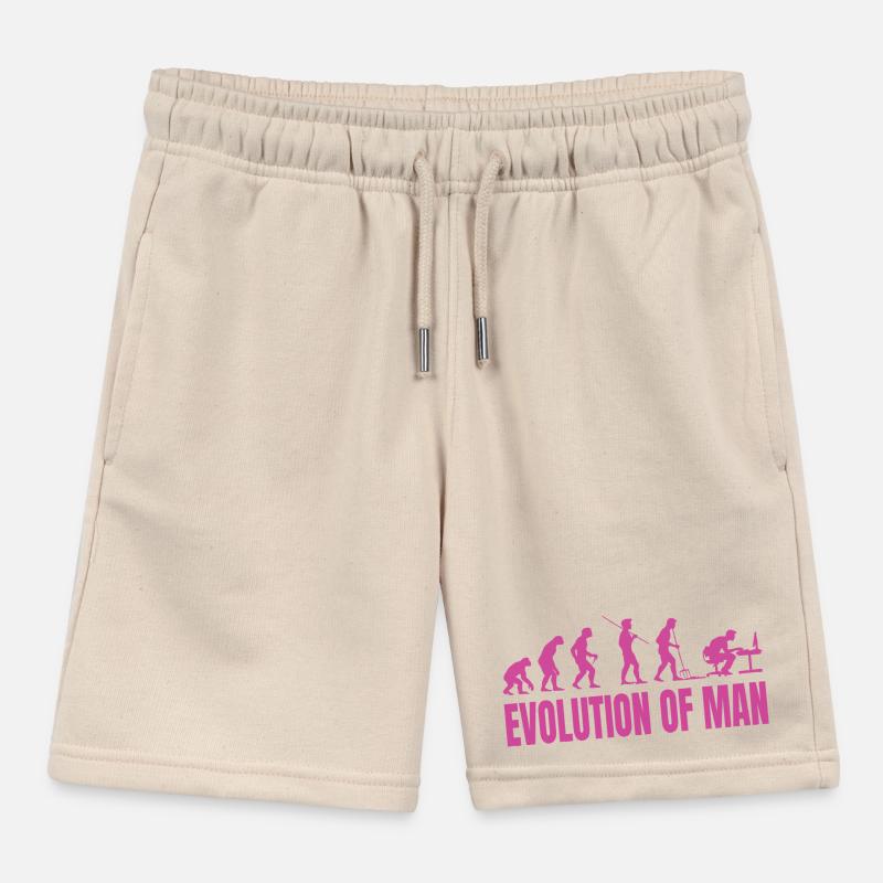 Evolution of Man Programmierer Informatik pink Kinder Organic Joggingshorts Mini Bolter von Stanley/Stella