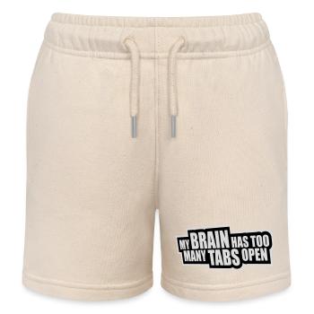 My Brain Has Too Many Tabs Open Lustig Grübeln - Kinder Organic Joggingshorts Mini Bolter von Stanley/Stella - Natur - Vorne