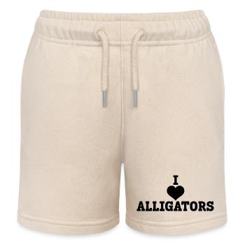 Ich liebe Alligatoren – Alligator Fan - Kinder Organic Joggingshorts Mini Bolter von Stanley/Stella - Natur - Vorne