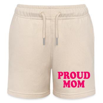 Proud mom - Kids Organic Sweat Shorts by Stanley/Stella - soft Ecru - Front