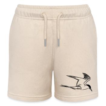Elegant seagulls in flight - Kids Organic Sweat Shorts by Stanley/Stella - soft Ecru - Front