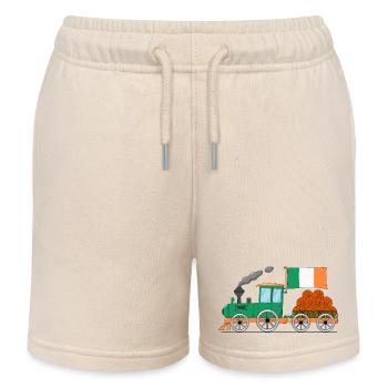 Irland Flagge Basketball Eisenbahn - Kinder Organic Joggingshorts Mini Bolter von Stanley/Stella - Natur - Vorne
