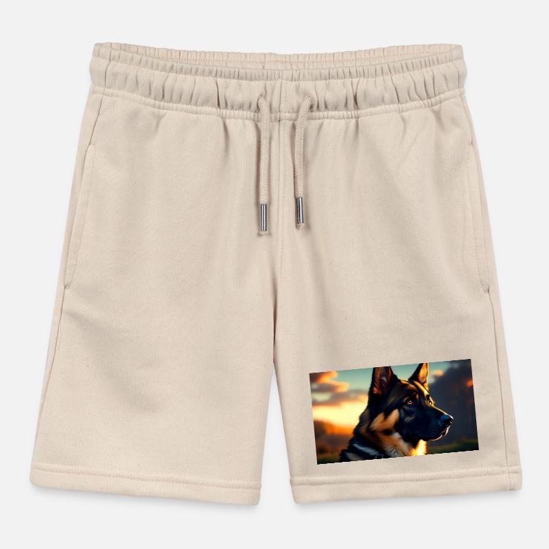 German Shepherd Kids Organic Sweat Shorts by Stanley/Stella