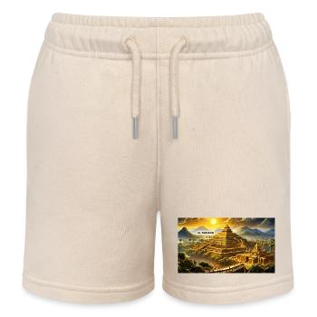 wunderschöne mythische Orte – El Dorado Goldene Stadt - Kinder Organic Joggingshorts Mini Bolter von Stanley/Stella - Natur - Vorne